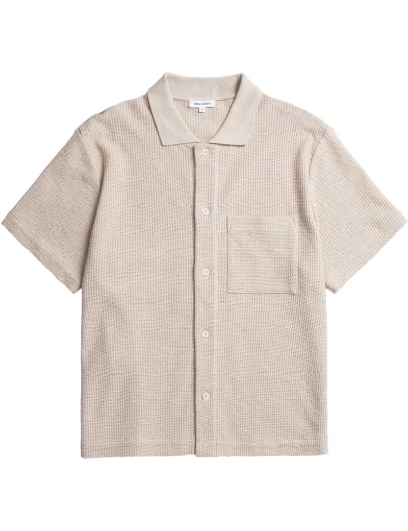 Norse Projects Gustav Crochet Jersey Shirt Oatmeal