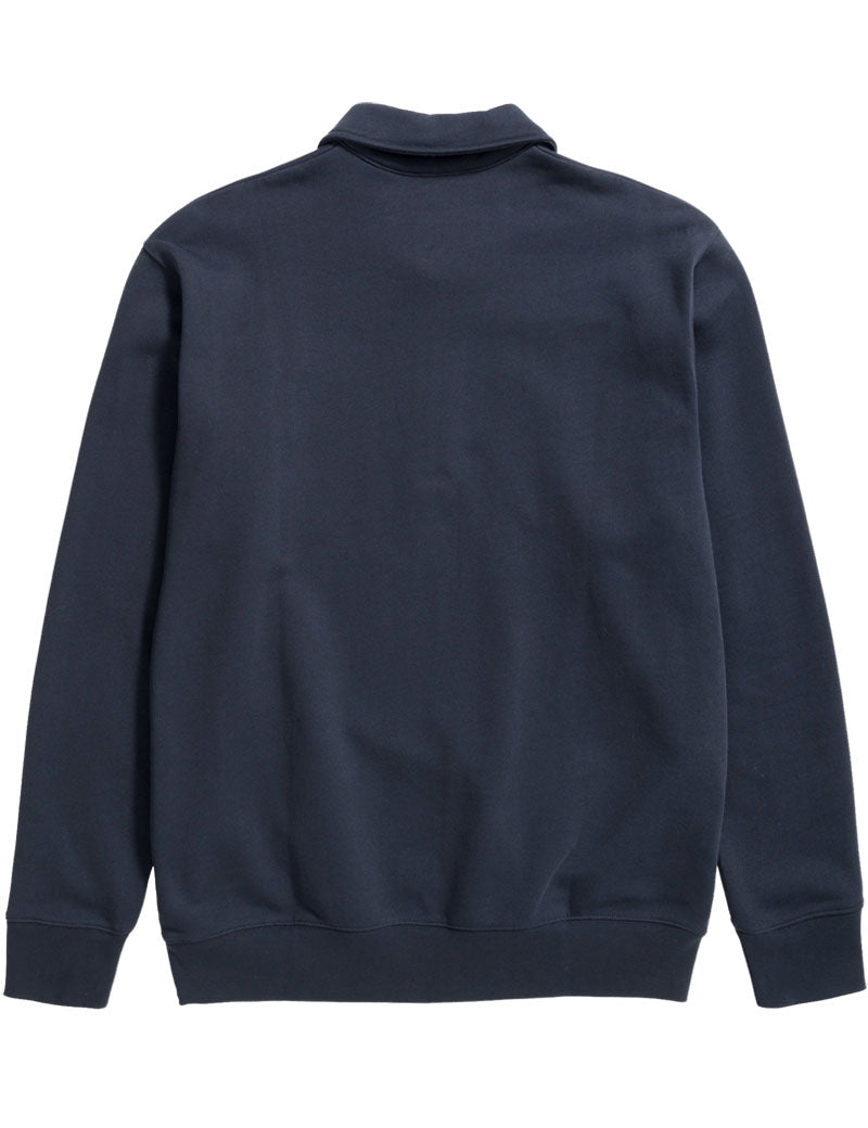 Norse Projects Ketel Norse Logo Half Zip Sweatshirt Dark Navy