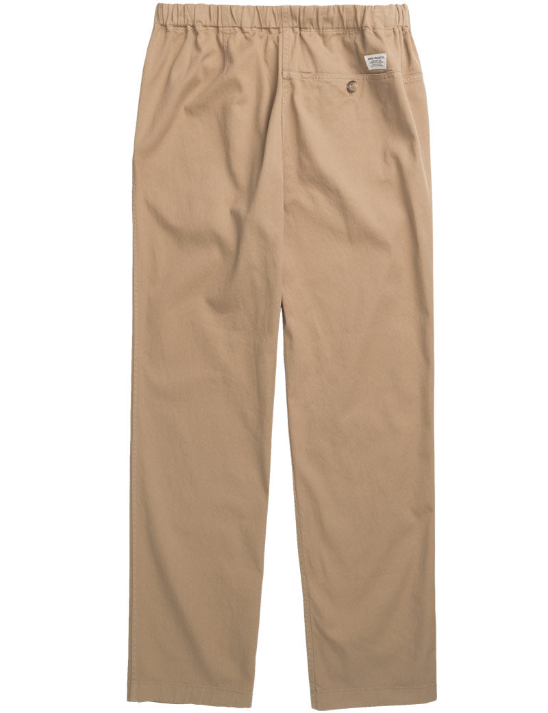 Norse Projects Trysil Regular Organic Stretch Twill Trouser Utility Khaki Back View