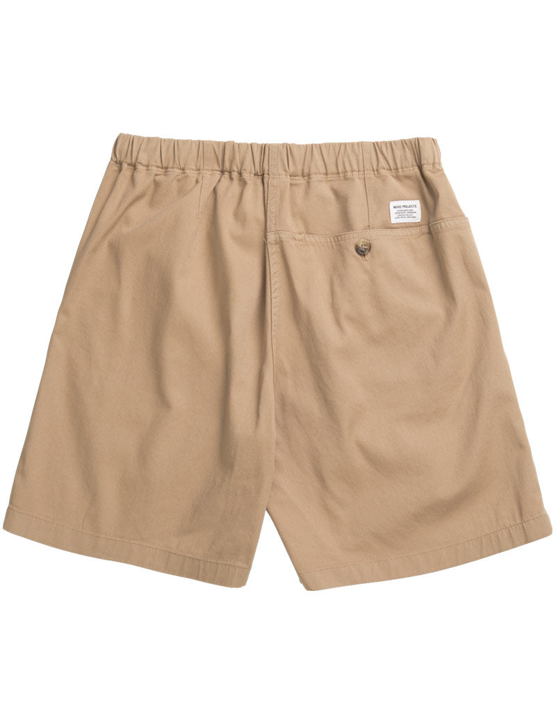 Norse Projects Trysil Regular Organic Stretch Twill Short Utility Khaki Back View
