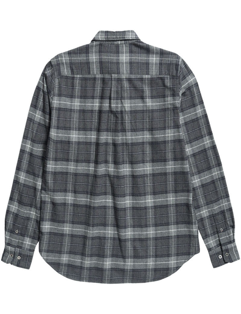 Norse Projects Osvald Flannel Check Shirt Grey Melange