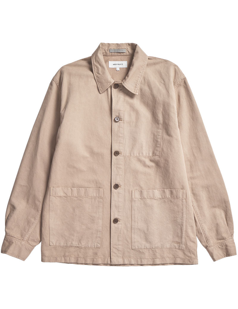 Norse Projects Julian Cotton Linen Overshirt Clay