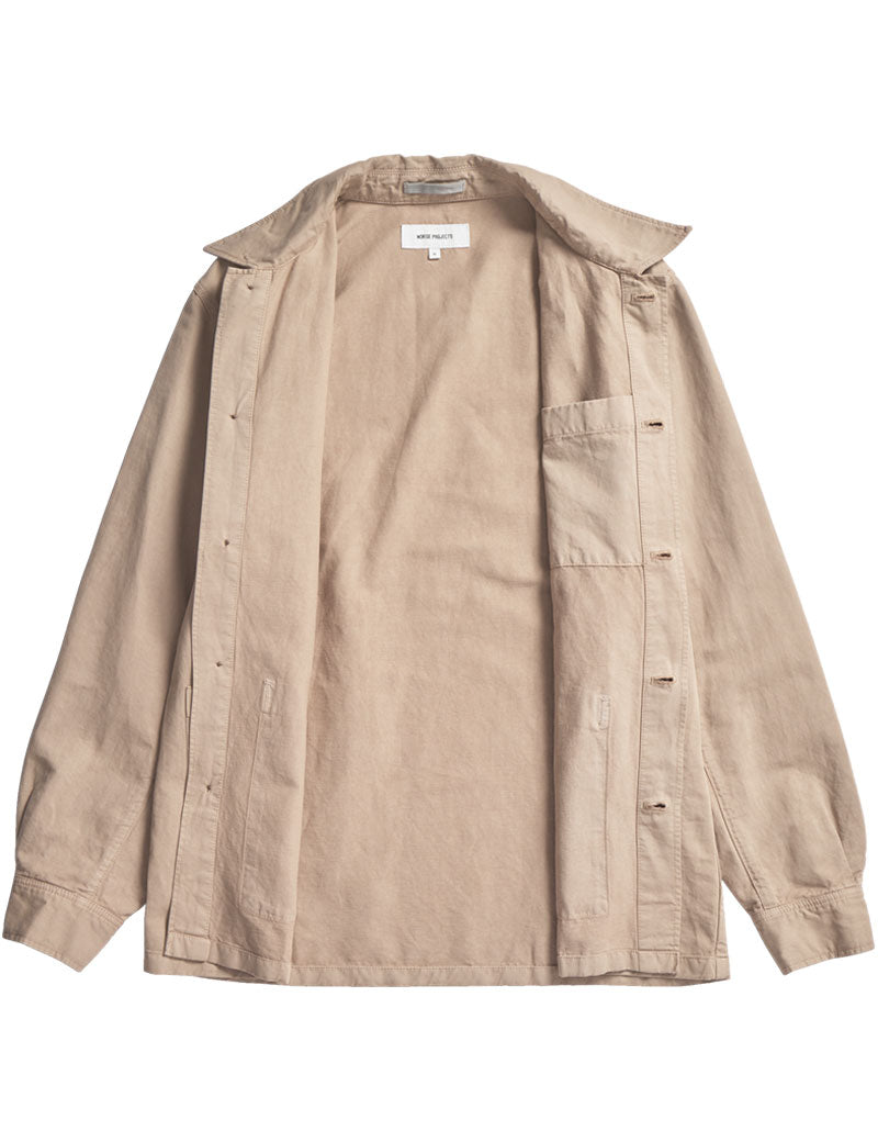 Norse Projects Julian Cotton Linen Overshirt Clay