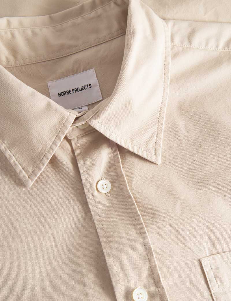 Norse Projects Algot Twill Shirt Oatmeal