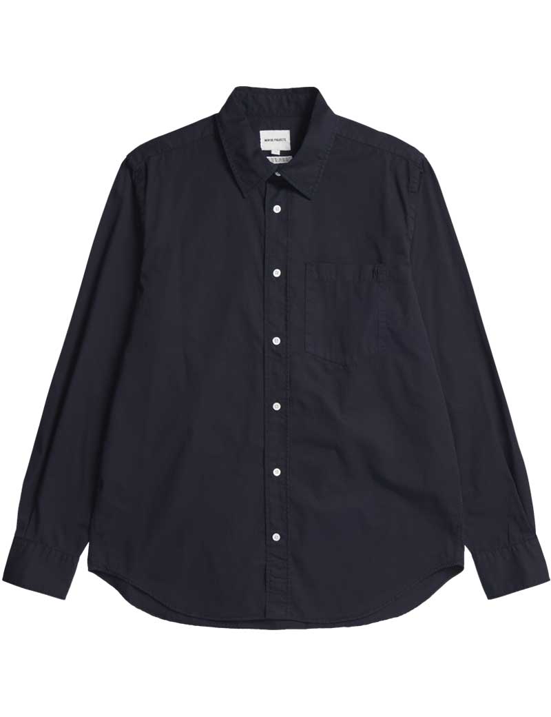 Norse Projects Algot Twill Shirt Dark Navy