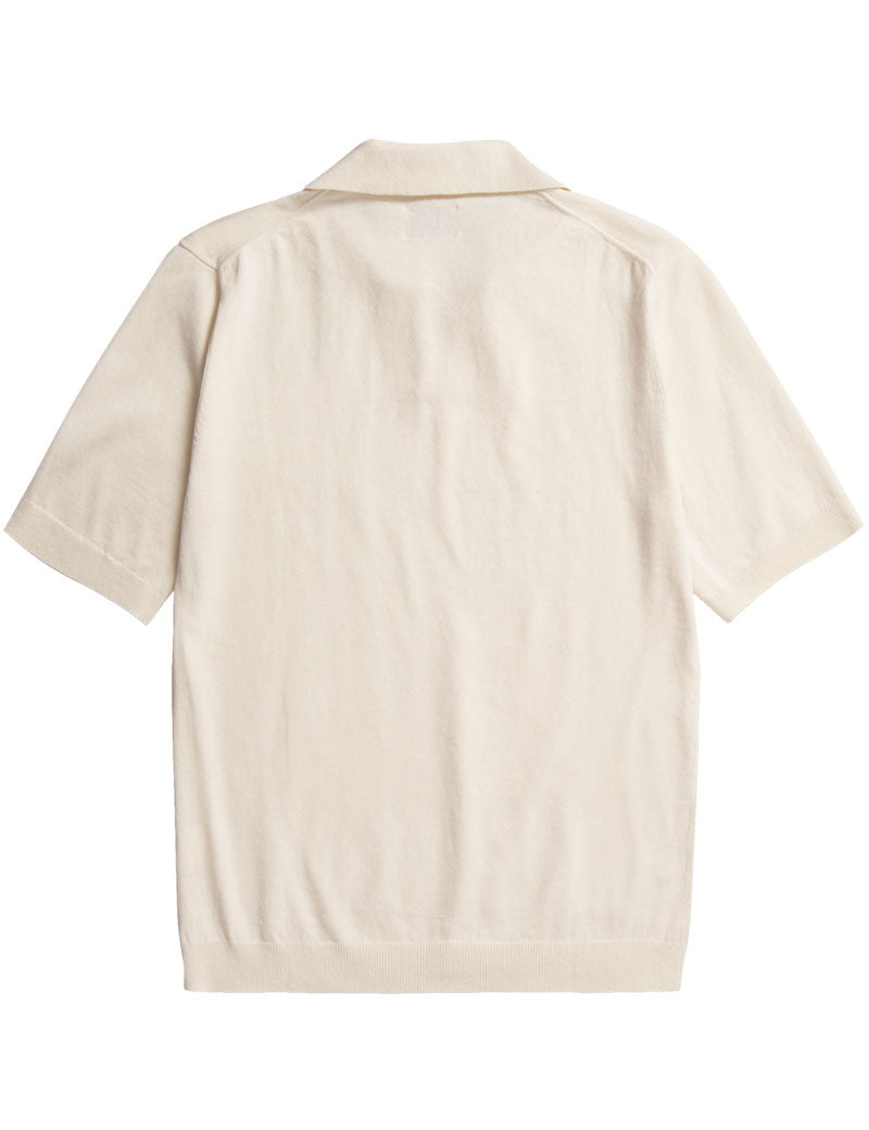 Norse Projects Leif Cotton Linen Polo Shirt Kit White