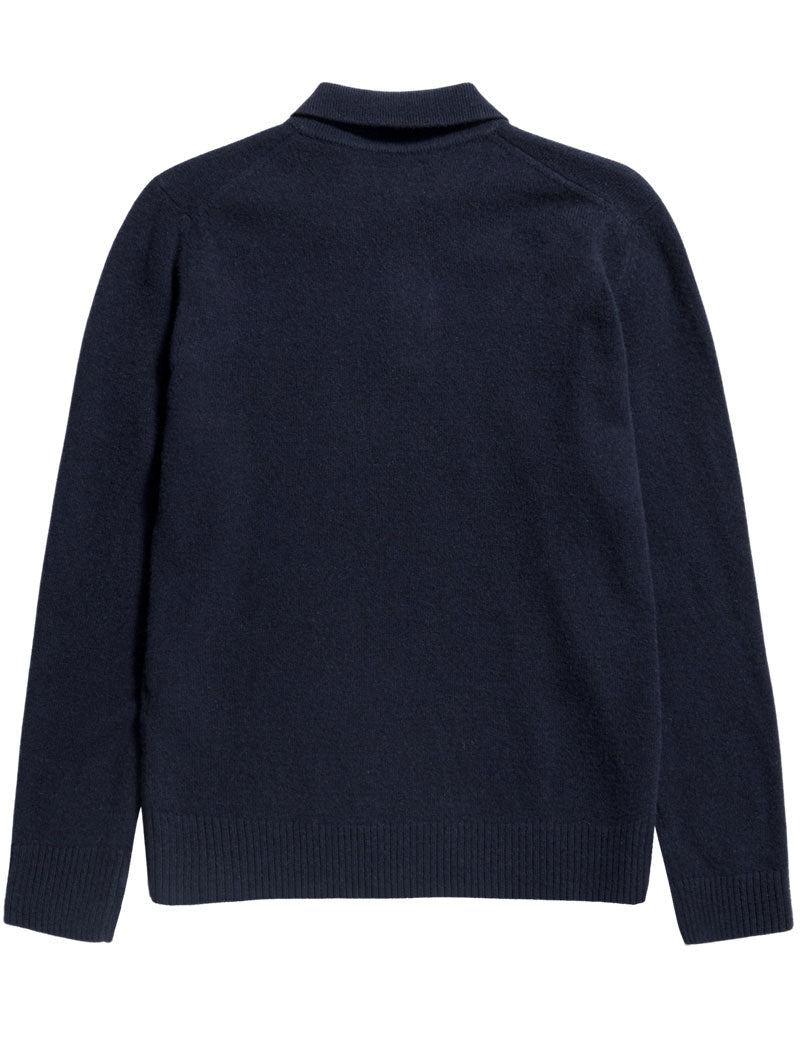 Norse Projects Standard Merino Lambswool Polo Dark Navy