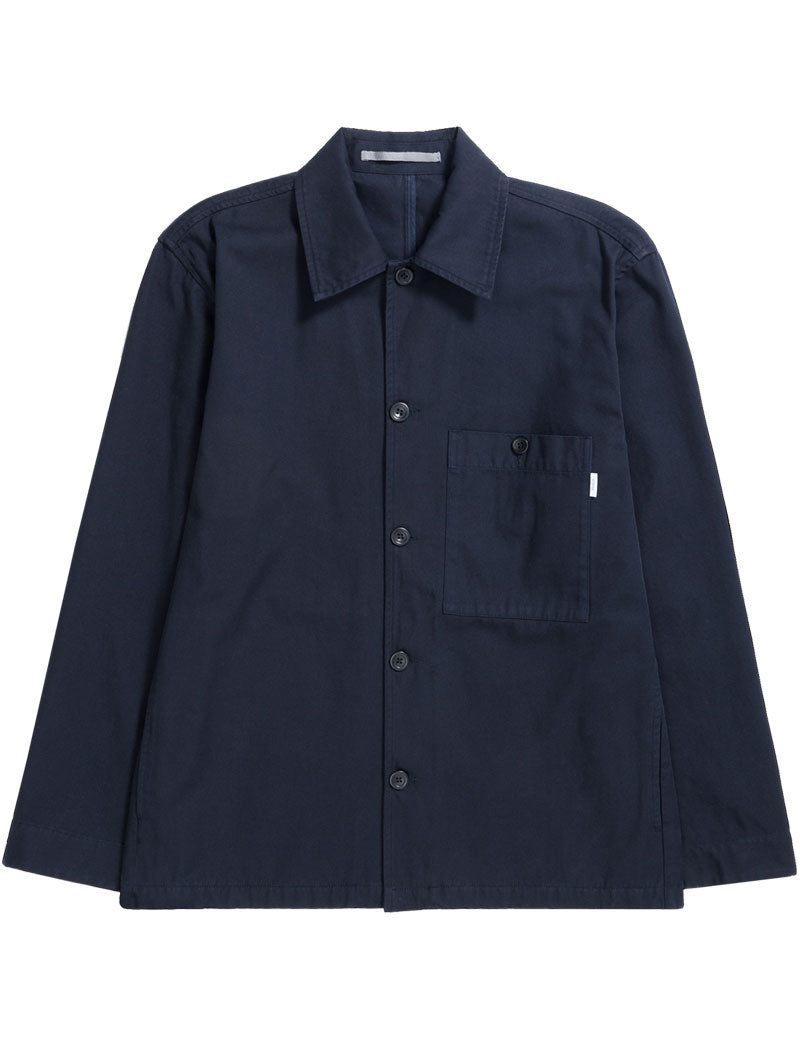 Norse Projects Standard Twill Overshirt Dark Navy