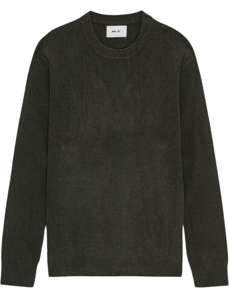 NN07 Danny Crewneck Lightweight Sweater Dark Army