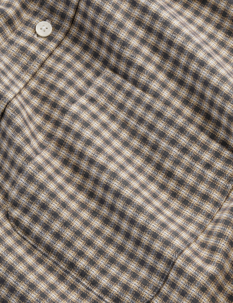 NN07 Deon Flannel Shirt Sand Check Fabric