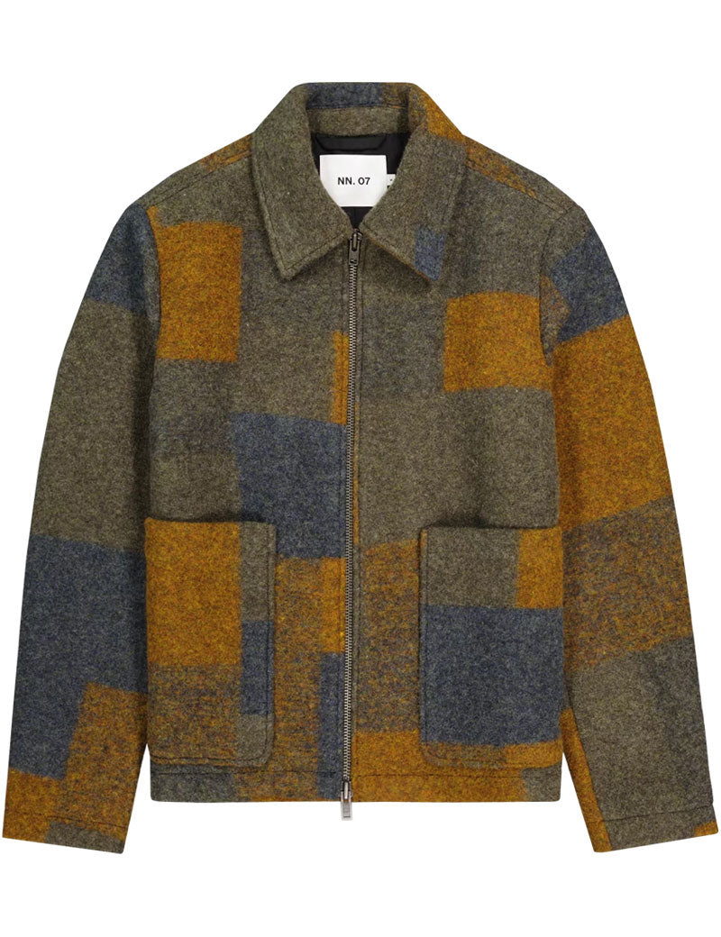 NN07 Gael 8267 Jacket Brown Check Main