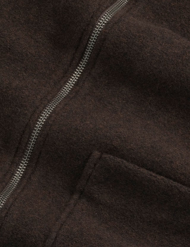 NN07 Gael 8267 Wool Jacket Dusky Port Main Zip Detail