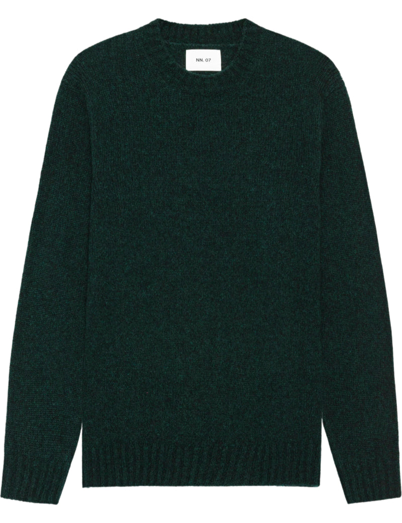 NN07 Lee Lightweight Merino Wool Sweater Bottle Green Front
