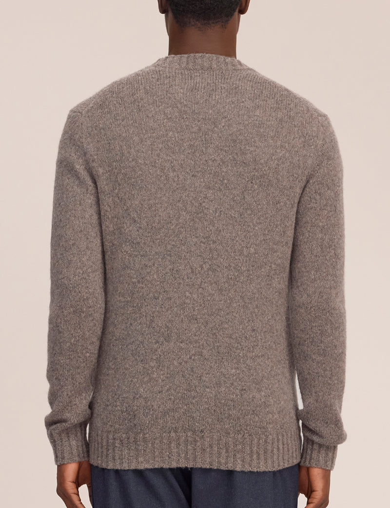 NN07 Lee Lightweight Merino Wool Sweater Tarmac On Model Back