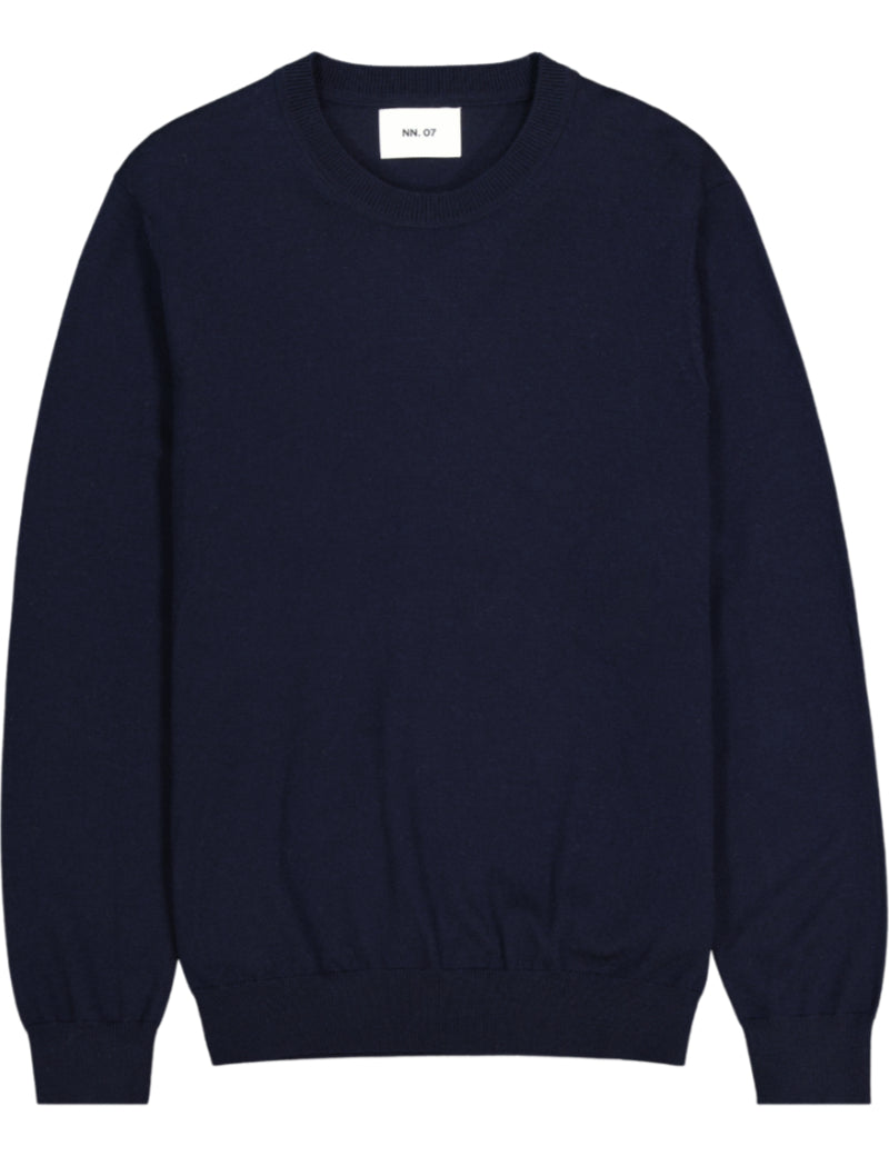 NN07 Ted Merino Sweater Navy Blue Front