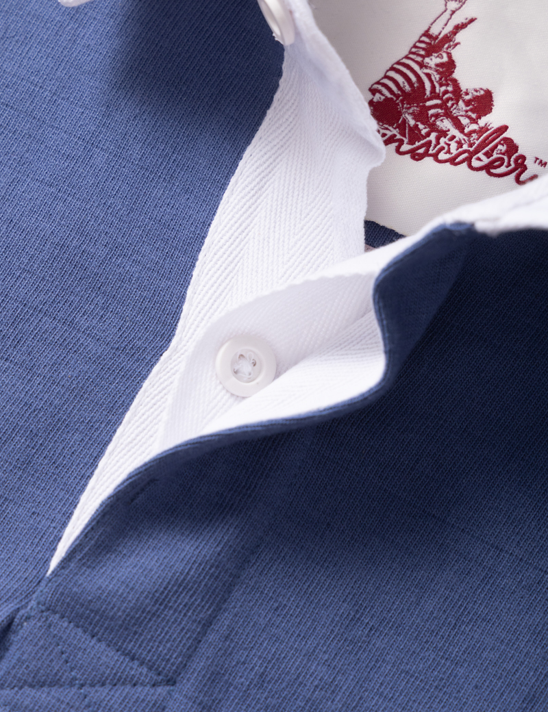 Opensider Classic Rugby Shirt Blue Tri-Stripe Placket