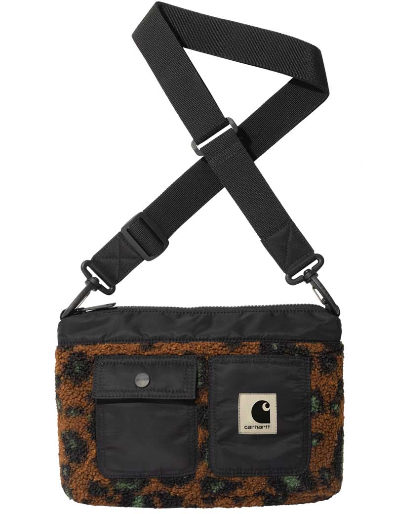 Carhartt Wip Orla Strap Bag Camo Leo Jacquard Tamarind Black