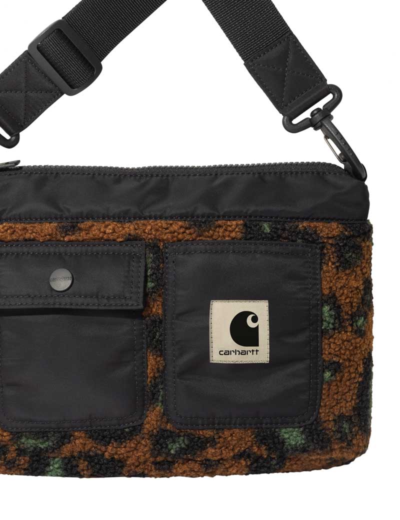 Carhartt Wip Orla Strap Bag Camo Leo Jacquard Tamarind Black