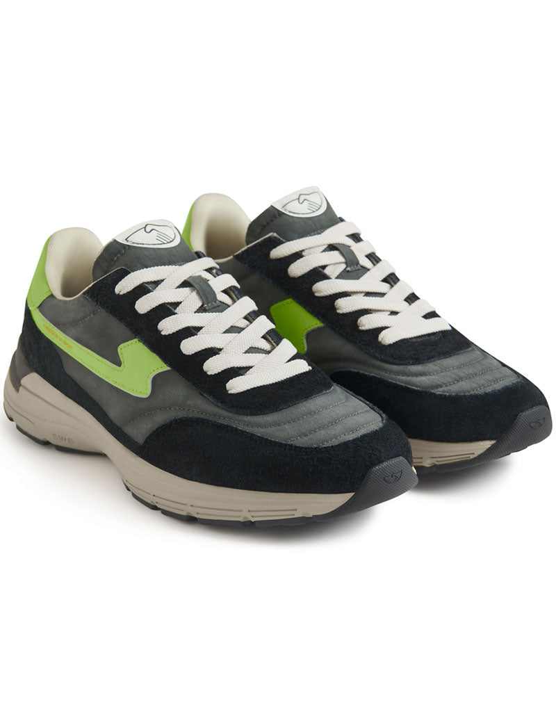 Stepney Workers Club Osier S-Strike Trainers Geo Merged Asphalt Lime