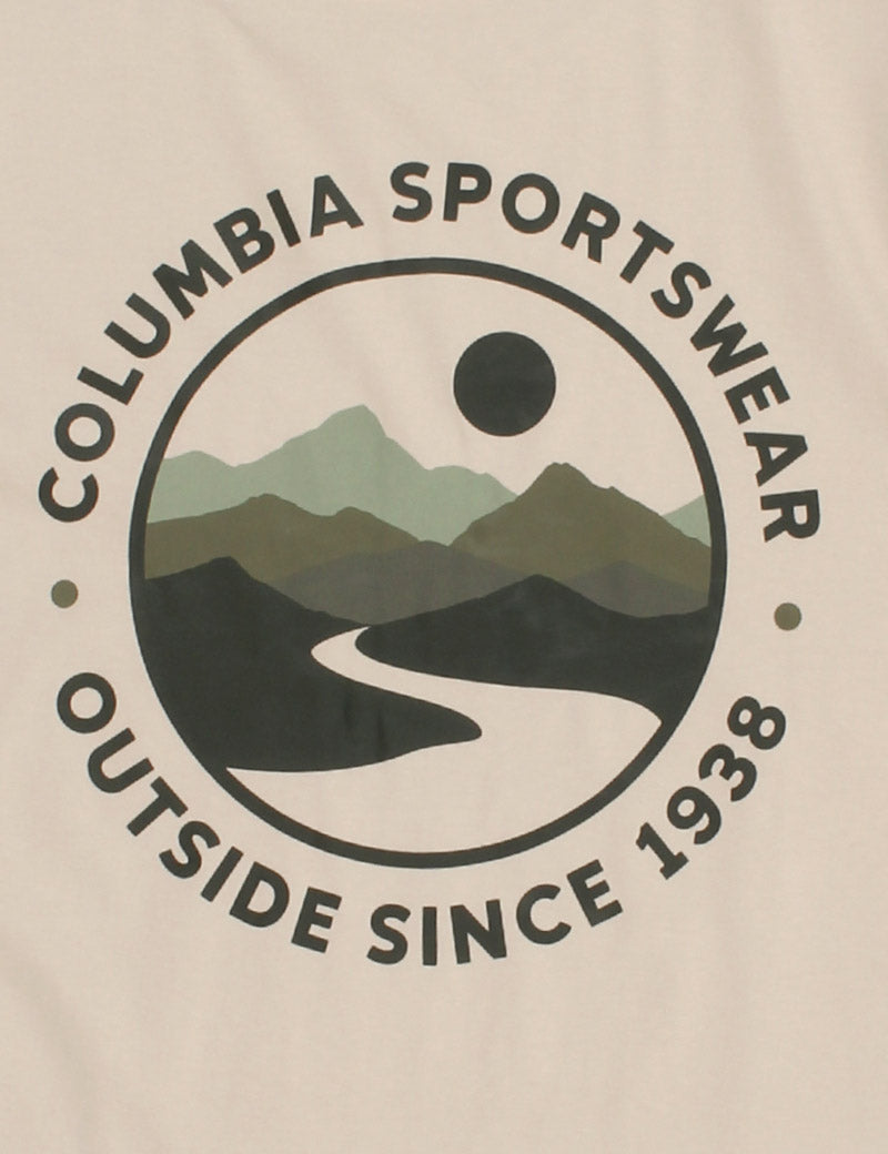 Columbia CSCTM Outdoor Back Graphic Tee Dark Stone Scoped View Print Detail
