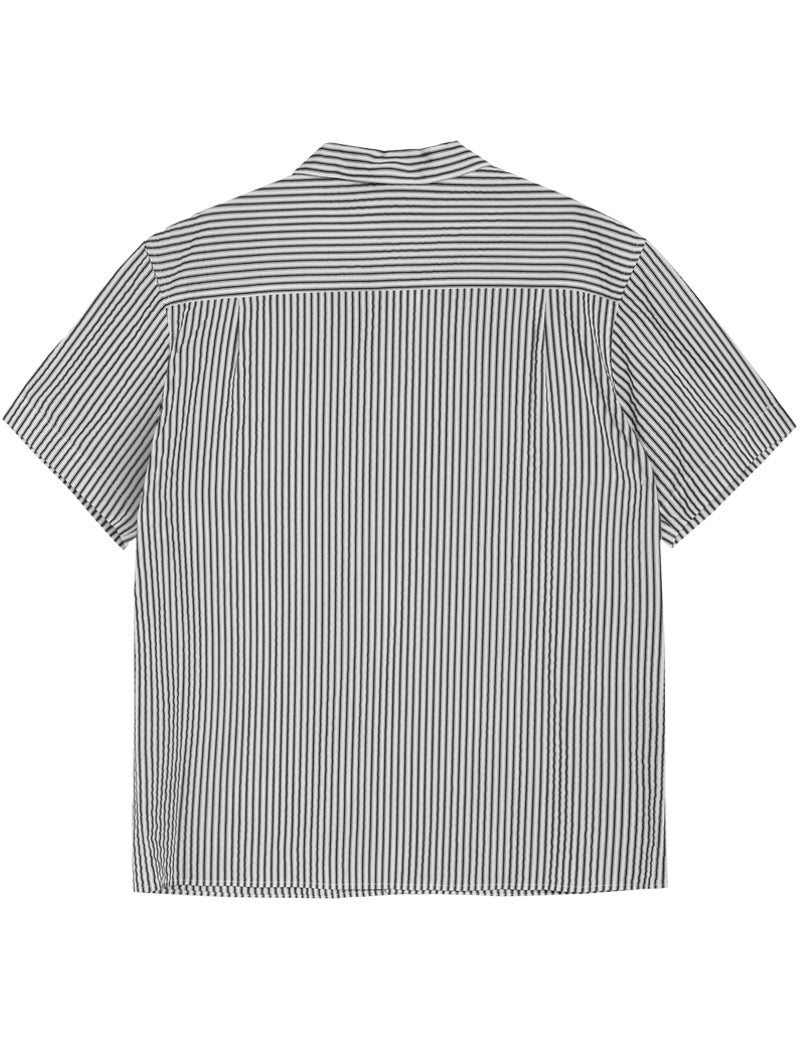 YMC Malick Shirt Seersucker Stripe Multi Back View