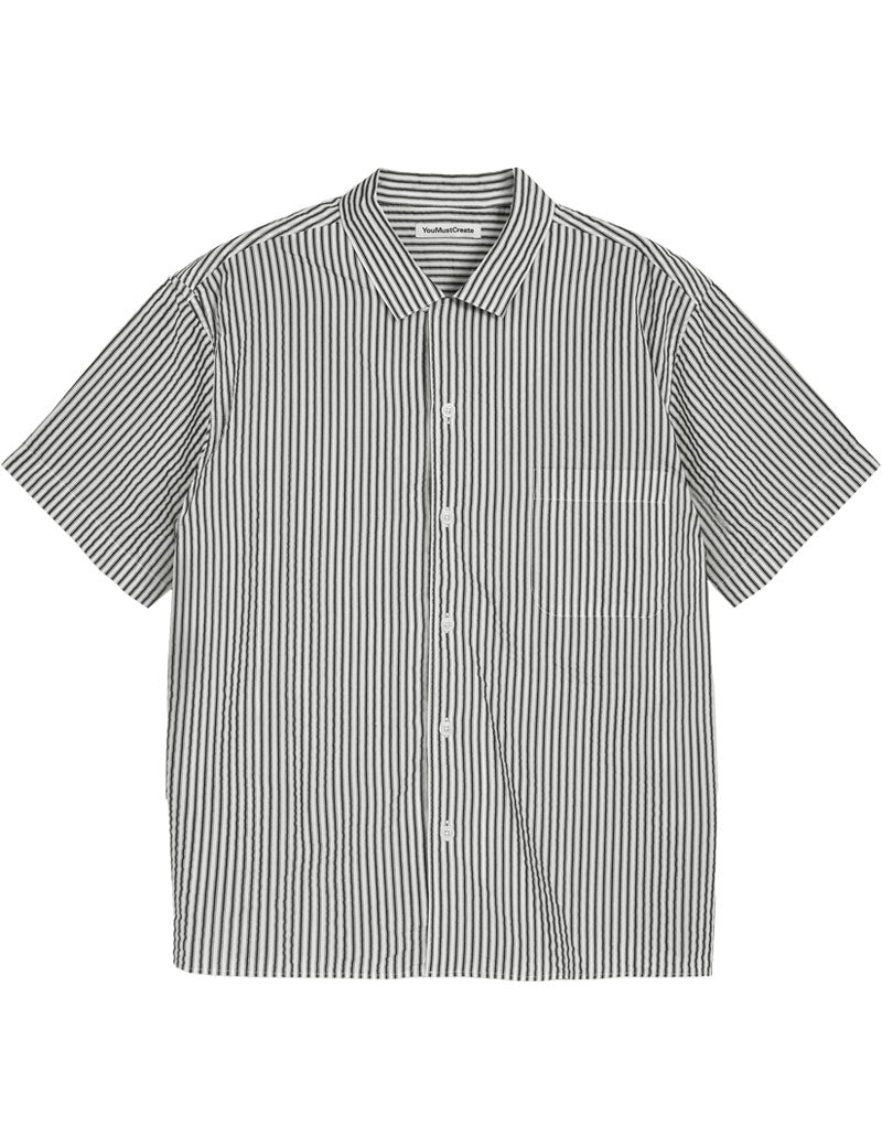 YMC Malick Shirt Seersucker Stripe Multi