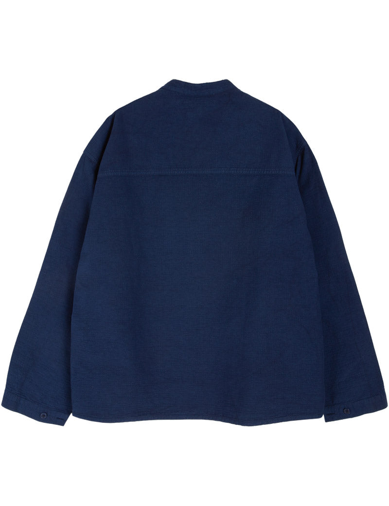 YMC Hawkeye Shirt Jacquard Blue Back View