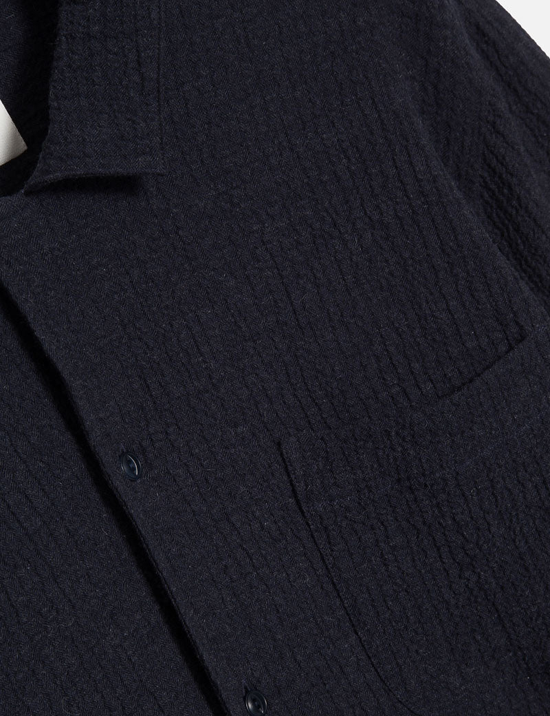 YMC Malick Long Sleeved Shirt Navy