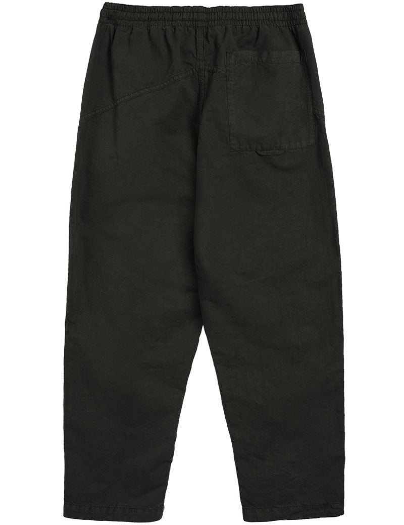 YMC Alva Skate Trouser Linen Dark Green Back View