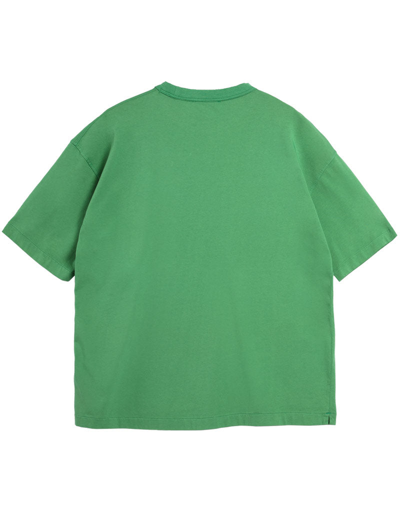 YMC Triple Y Print T-Shirt Green Back View