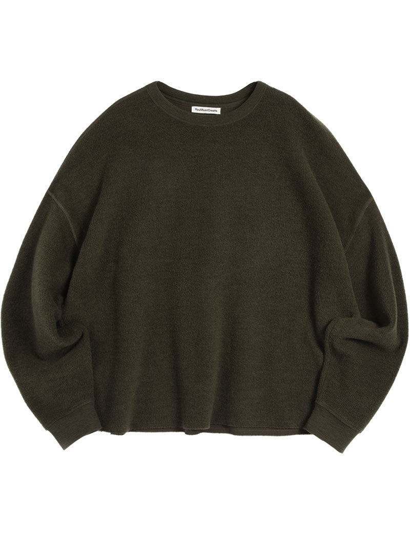 YMC Studio Wool Sweatshirt Dark Green