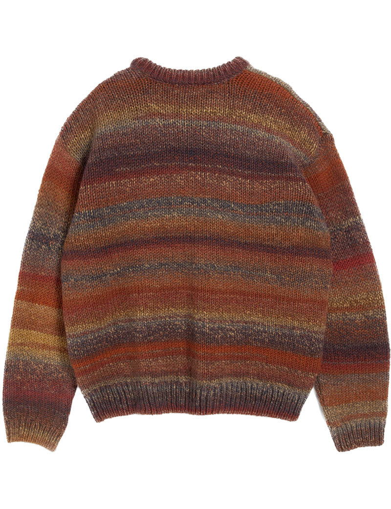 YMC Undertones Boxy Crew Neck Jumper Brown