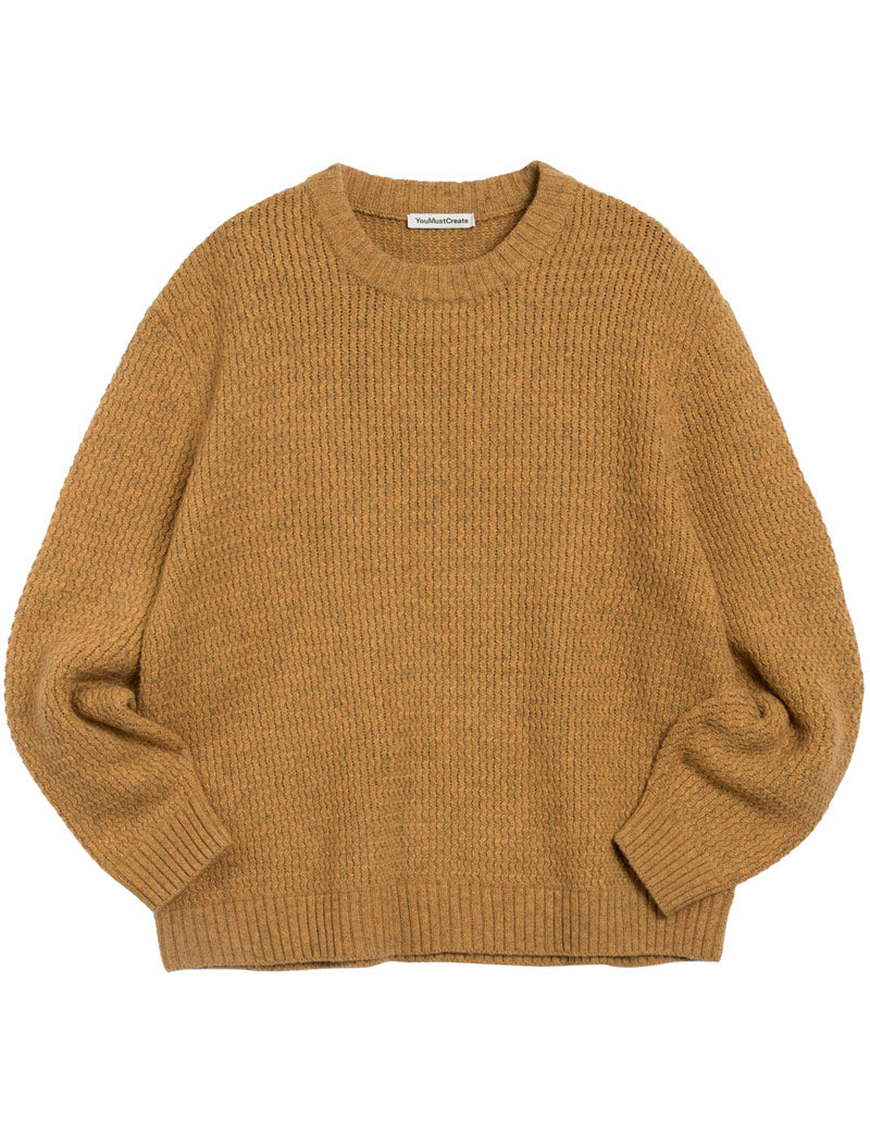 YMC Flint Crew Knit Jumper Orange