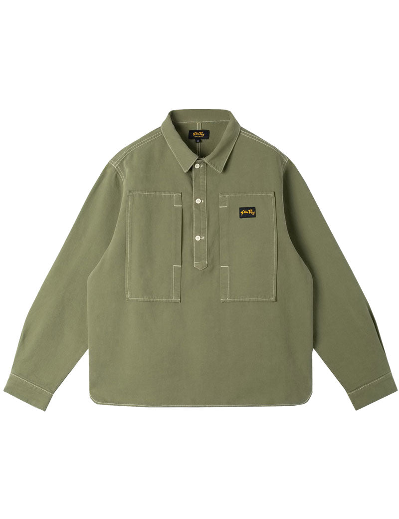 Stan Ray Painters Pop Overshirt Olive Bedford Cord