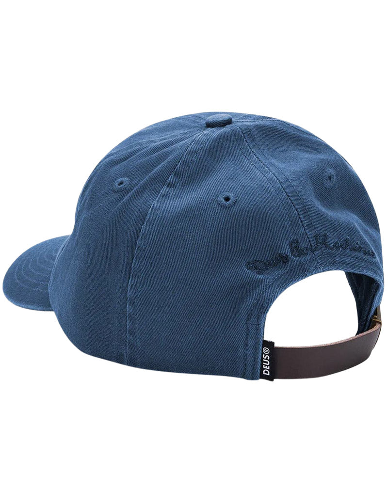 Deus Ex Machina Pill Logo Dad Cap Mechanic Blue Back View