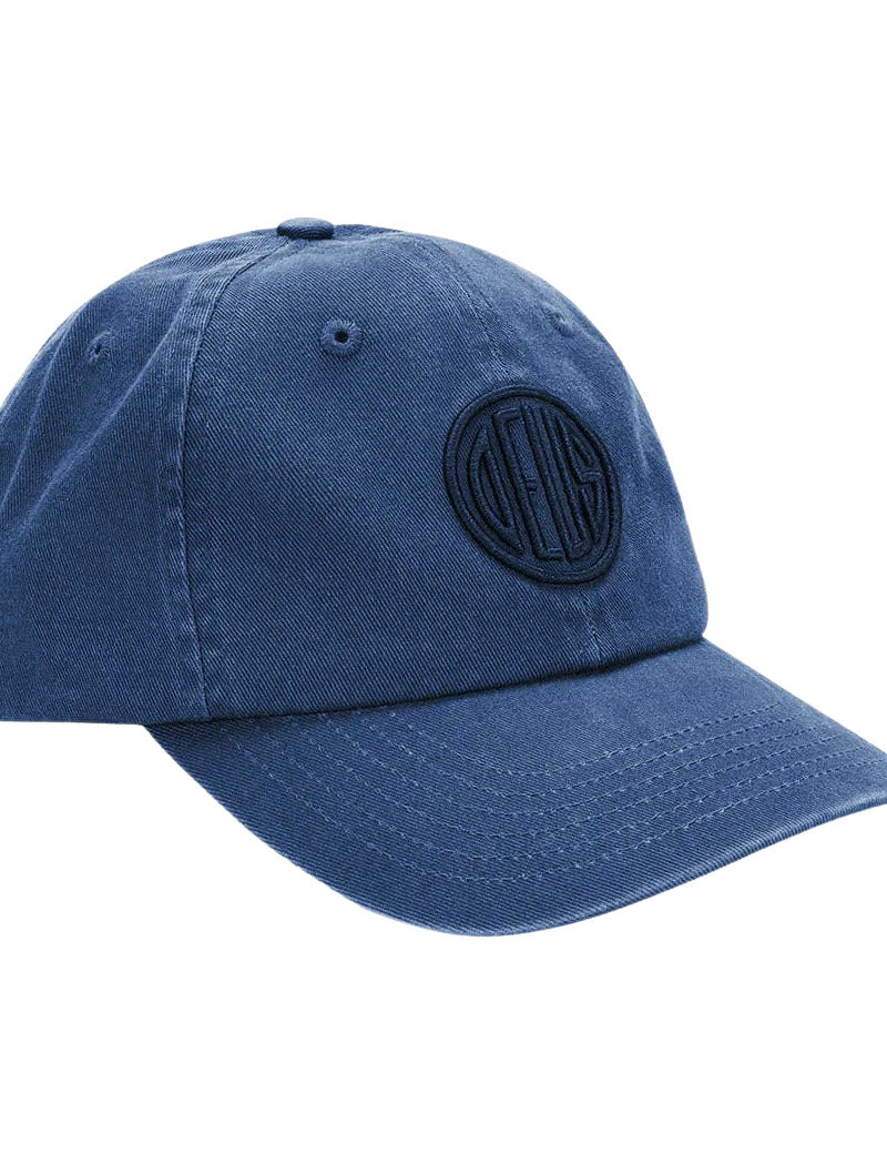 Deus Ex Machina Pill Logo Dad Cap Mechanic Blue Detail 