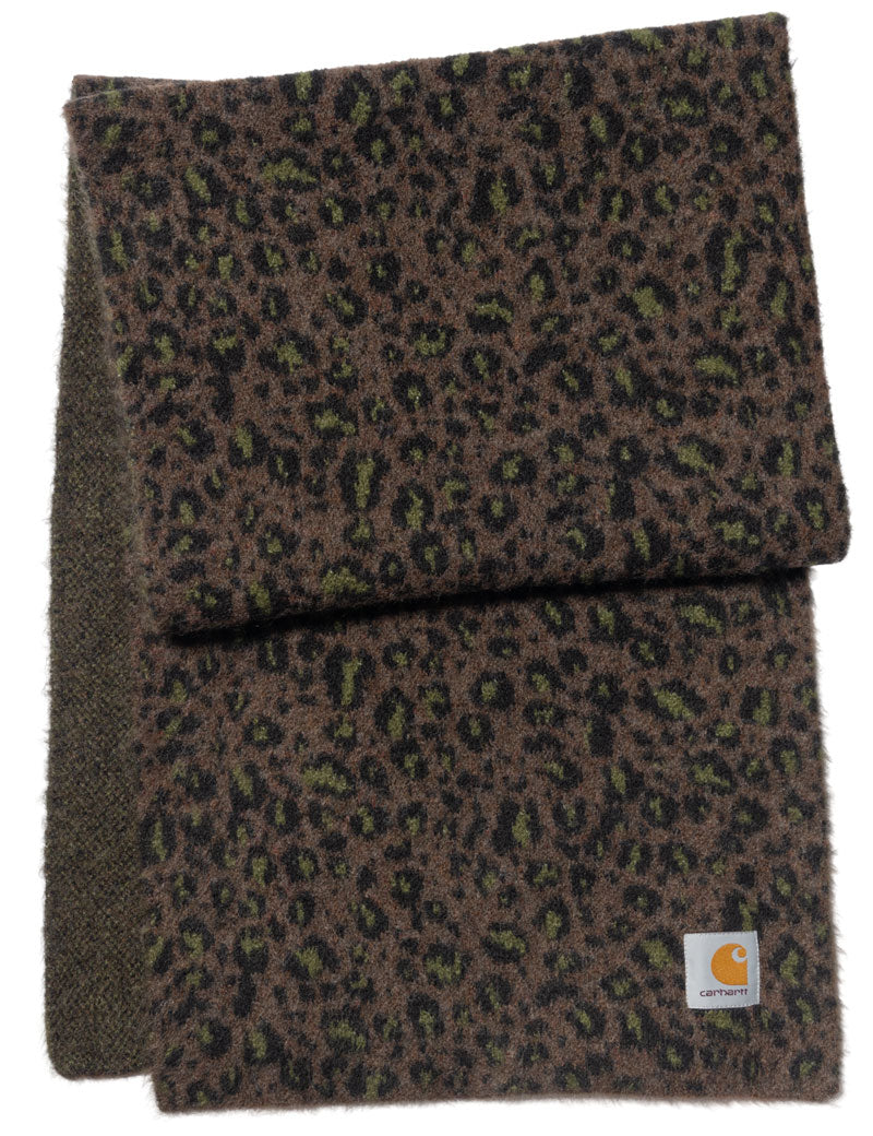 Carhartt Wip Palmer Scarf Camo Leo Jacquard Tamarind