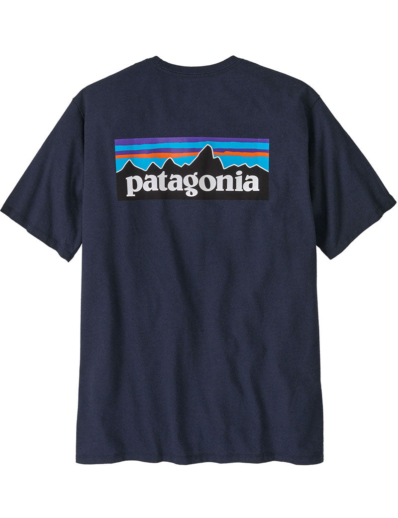 Patagonia Men's P-6 Logo Responsibili-Tee T-Shirt New Navy Back View