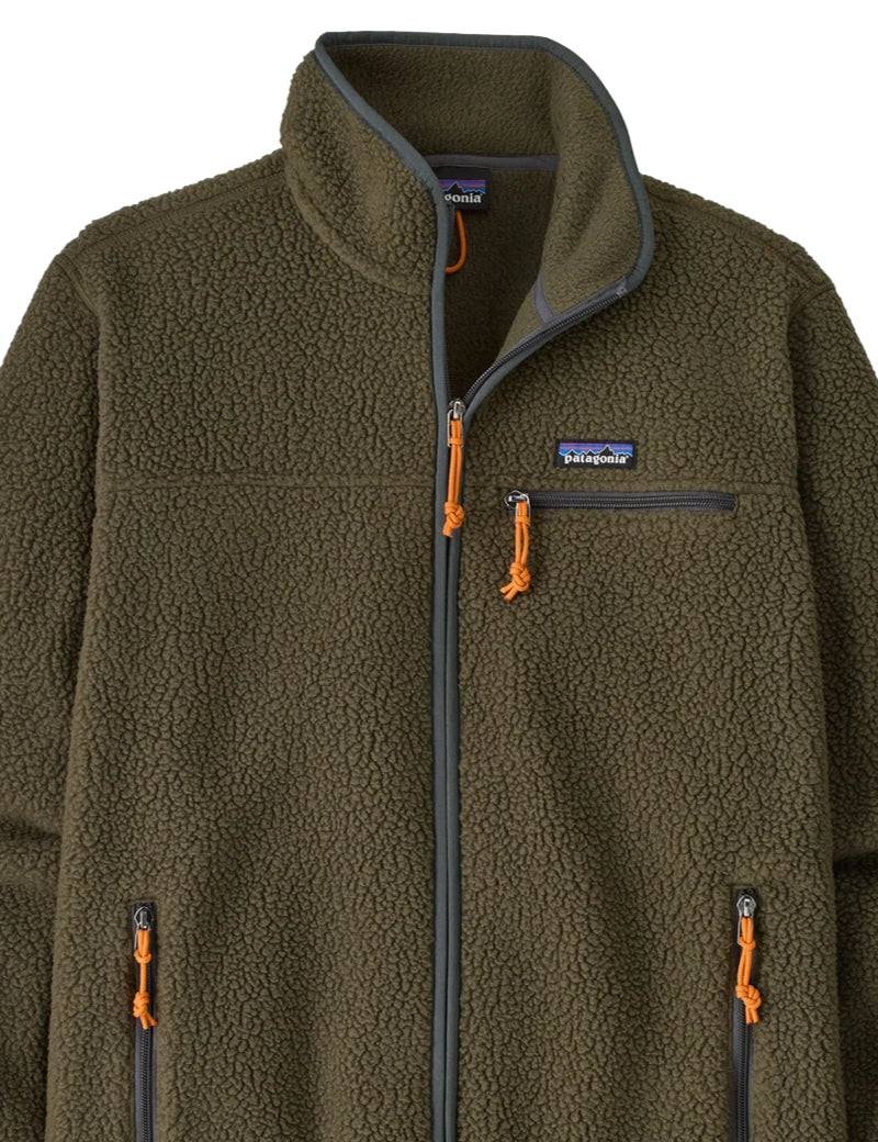 Patagonia Men's Retro Pile Jacket Basin Green Chest Pocket