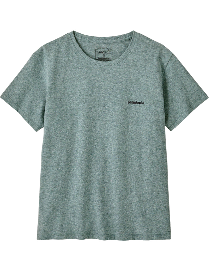 Patagonia Women's P-6 Logo Responsibili-Tee T-Shirt Blue Sage Front