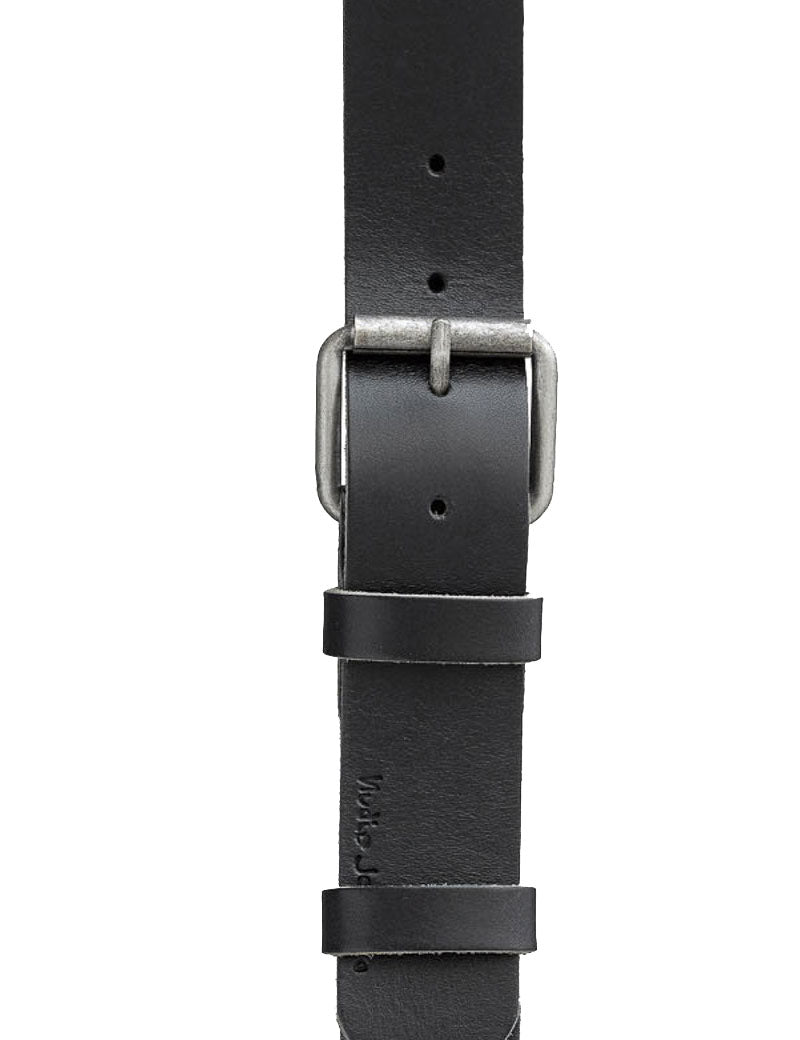 Nudie Jeans Co Pedersson Leather Belt Black