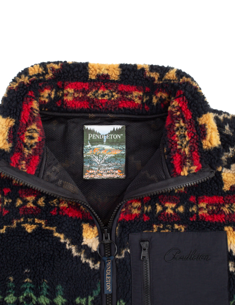 Pendleton Jacquard Sherpa Fleece Four Corners Collar
