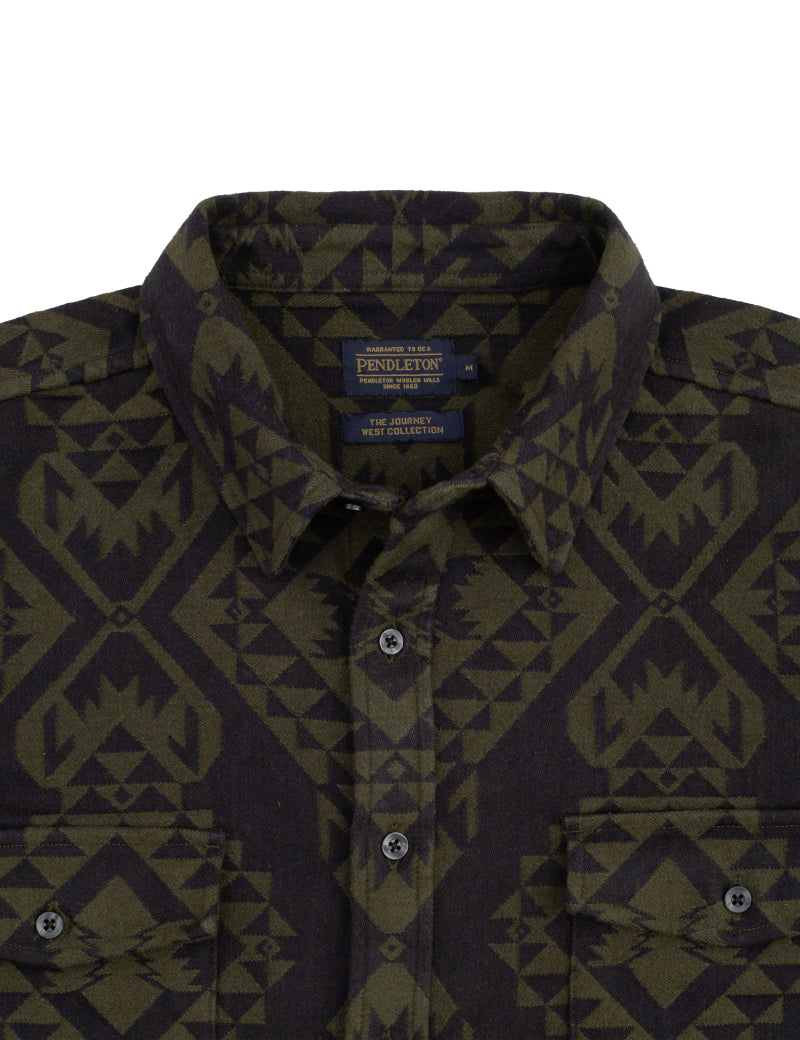 Pendleton La Pine Shirt Echo Bay Dusty Blue Collar