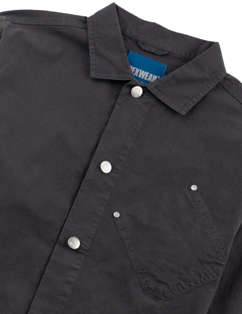 Pexwear Tradesman Jacket Ripstop Dark Grey Collar