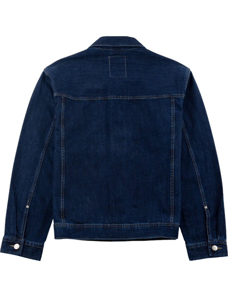Pexwear Trucker Denim Jacket Indigo Blue Back