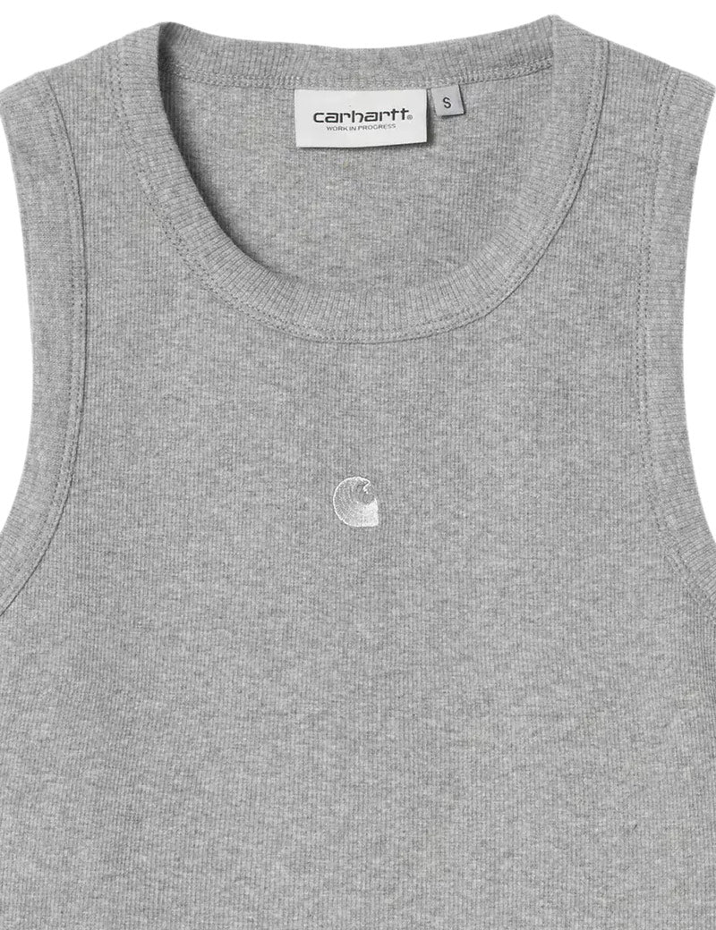 Carhartt WIP W' Philips A-Shirt Grey Heather Embroidered Logo