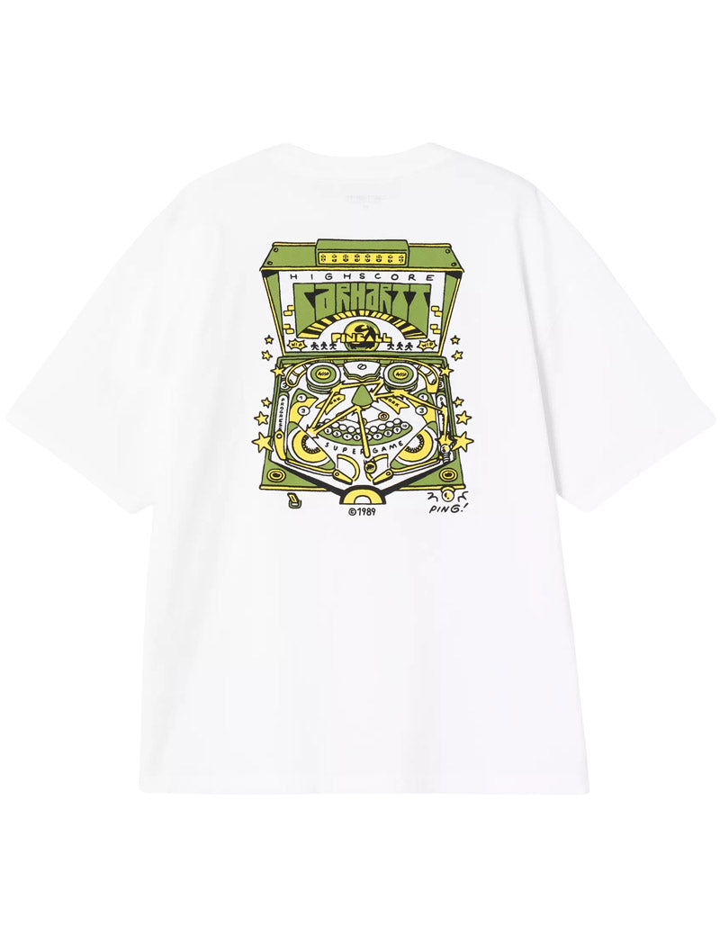 Carhartt WIP S/S Pinball T-Shirt White Back Print