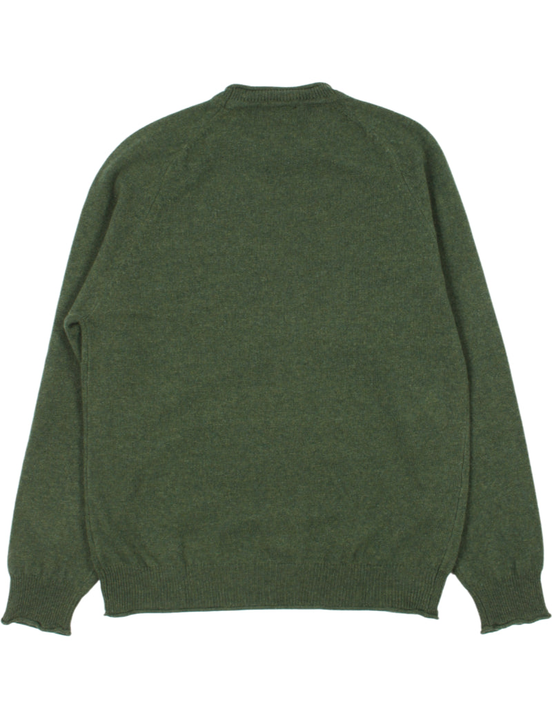 Pittari USK Lambswool Roll Collar Jumper Rosemary Back