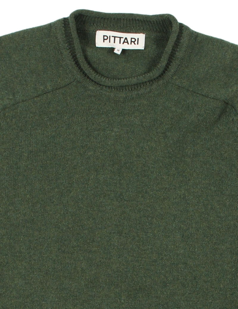 Pittari USK Lambswool Roll Collar Jumper Rosemary Collar