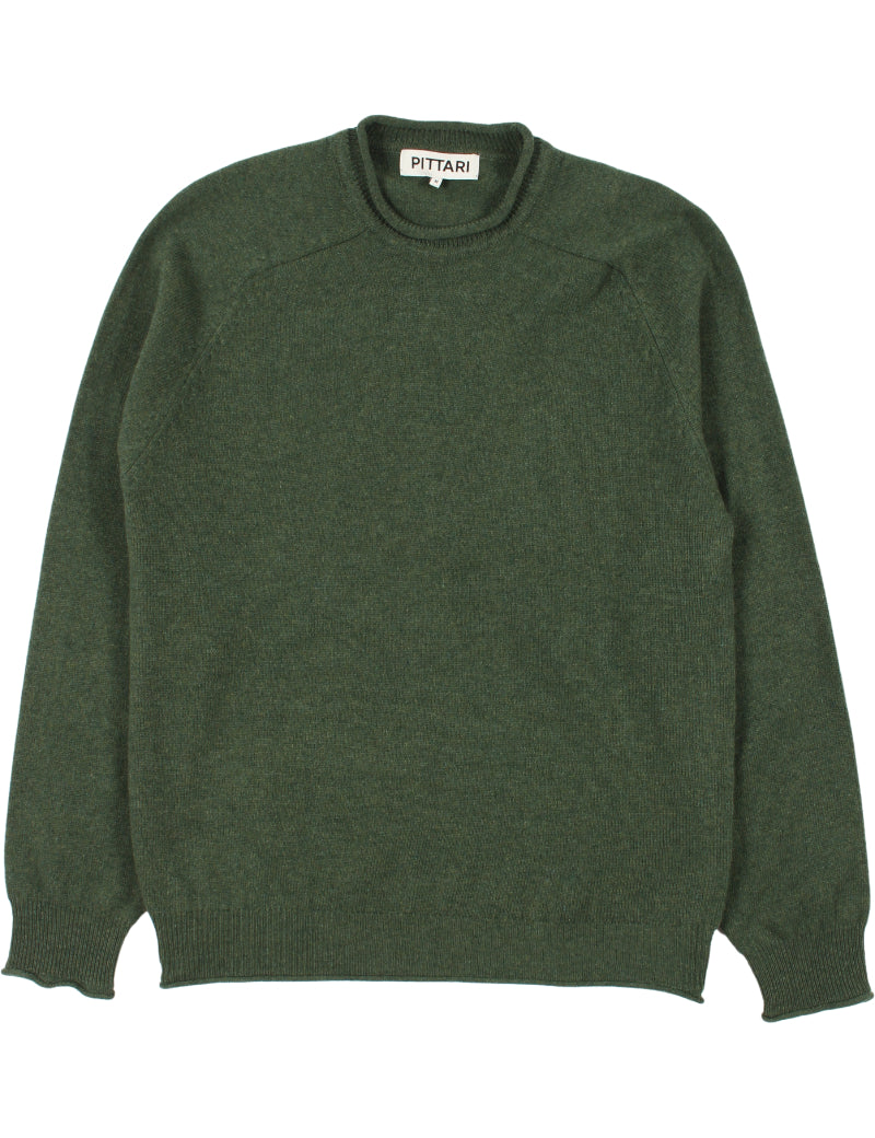 Pittari USK Lambswool Roll Collar Jumper Rosemary Front